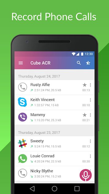 cube call recorder 2 phone numbers