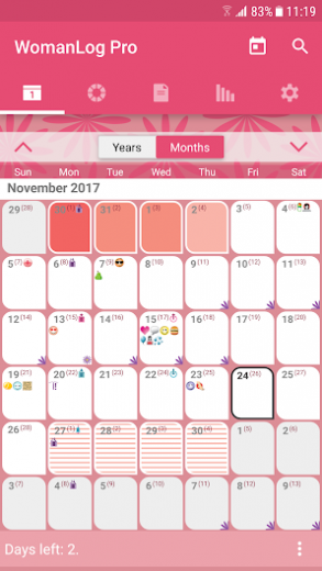 WomanLog Pro Calendar v5.6.14 Full APK