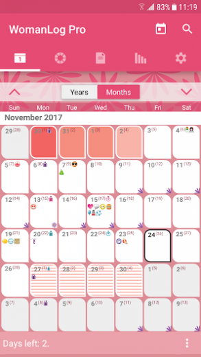 WomanLog Pro Calendar v5.6.20 Full APK
