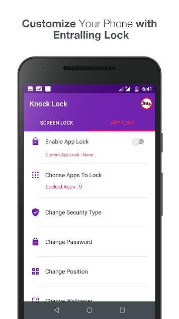 Knock lock screen – Applock v1.2.9 Full APK