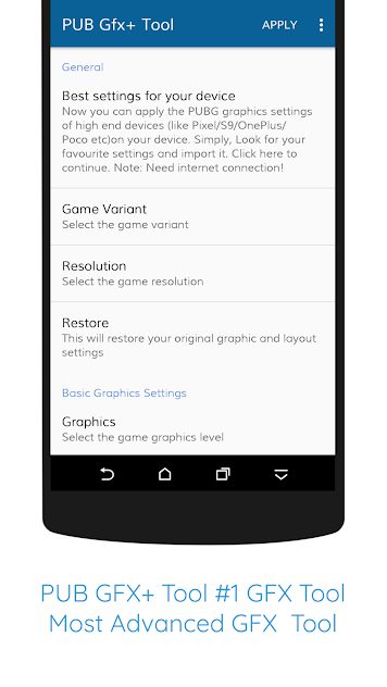 PUBG Gfx+ Tool v0.16.9 Full APK