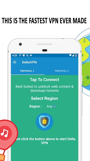 VPN Free Delta Secure Fast v1.42 Pro APK