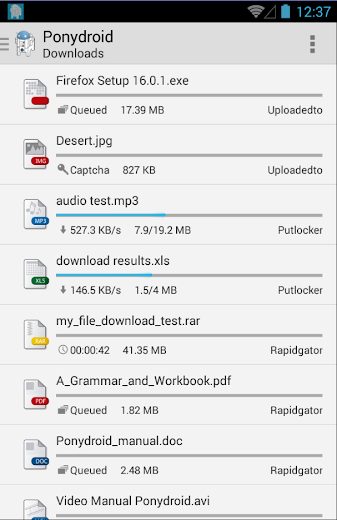 Ponydroid Download Manager v1.5.6 Full APK